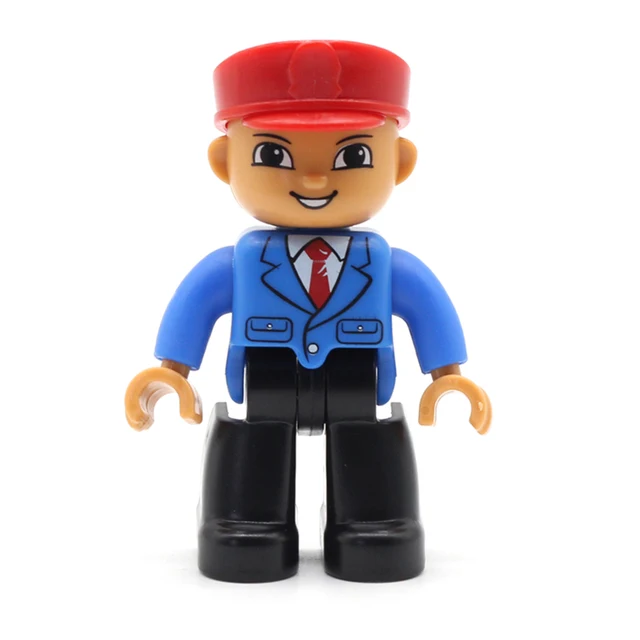 Big Size Action Figures City Princess Policemen Family Building Block Doll Character Accessory Toys Assembly Children Kids Gift Driver