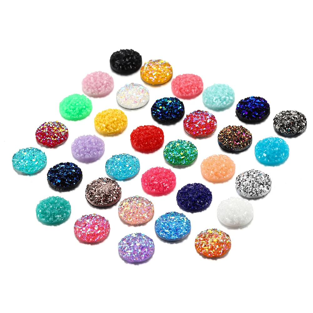 

30Pcs Mix Colors 12mm Bumpy Shape Round Resin Cabochons For DIY Pendants Earrings Jewelry Making Accessories Supplies Craft