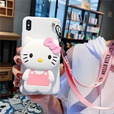 HLKT 3D Чехол-бумажник с мультипликационным рисунком чехол для телефона huawei P9 P10 20 lite P smart Коврики 10 20 Pro Y6 Y7 Y9 Мягкий силиконовый чехол из ТПУ - Цвет: HLKT