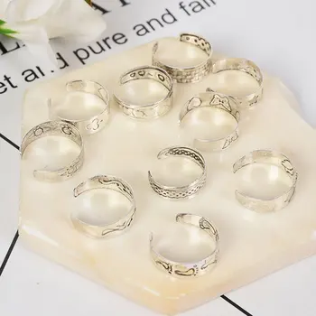 

10pcs/lot Women Lady Unique Adjustable Opening Finger Ring Retro Carved Toe Ring Foot Beach Foot Jewelry Anillos Mujer