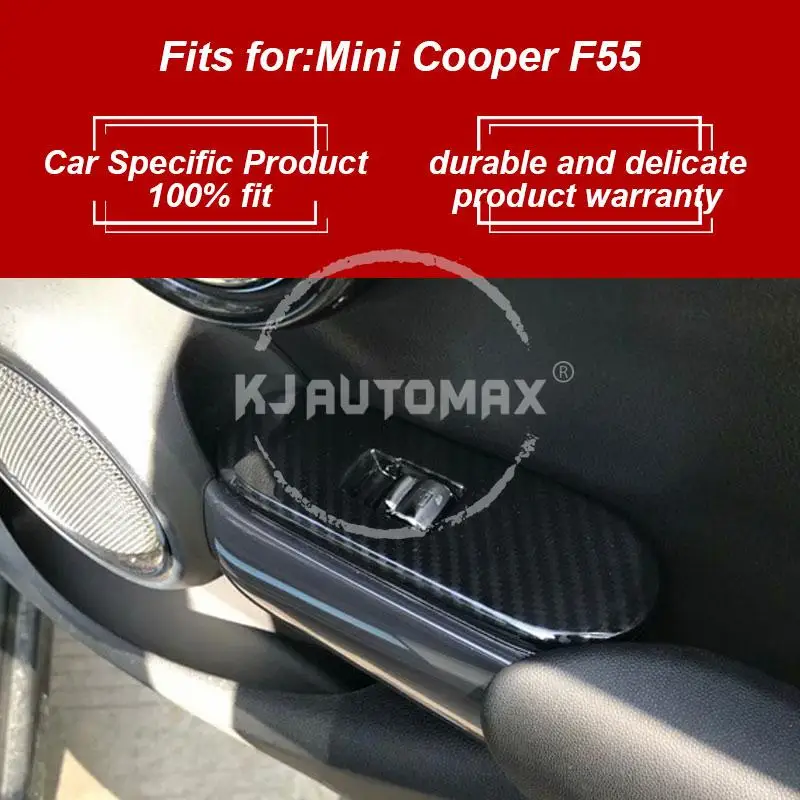 KJAUTOMAX для Mini Cooper F55 оконный переключатель украшения из углеродного волокна Текстура 4 шт. подъемное устройство для окон ABS