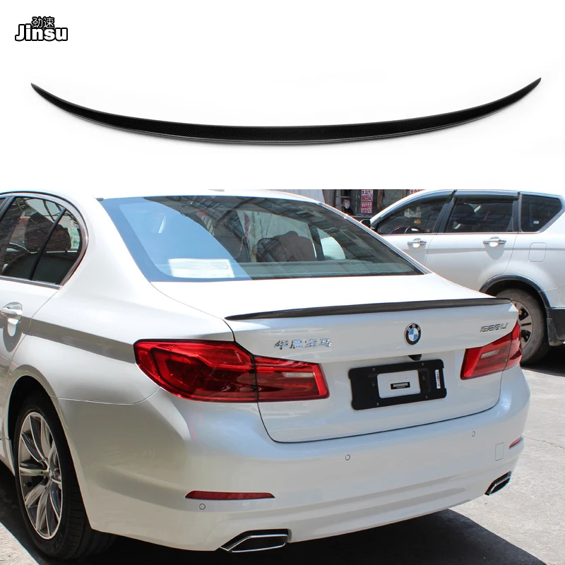 

For BMW 5 series 525i 530i 540i sedan 2018 2019 M5 style carbon fiber rear trunk spoiler wing G30 M styling CF spoiler lip