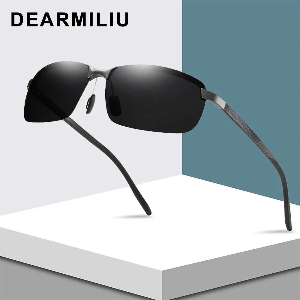 DEARMILIU Новые легкие поляризованные Роскошные мужские солнцезащитные очки утолщенные линзы антибликовые очки металлическая оправа четко видение женщин