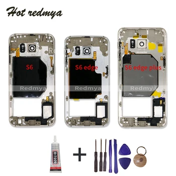 

Middle Frame For Samsung Galaxy S6 G920F S6 edge G925F S6 edge plus G928F Middle Back Frame Chassis Plate Bezel Back Housing