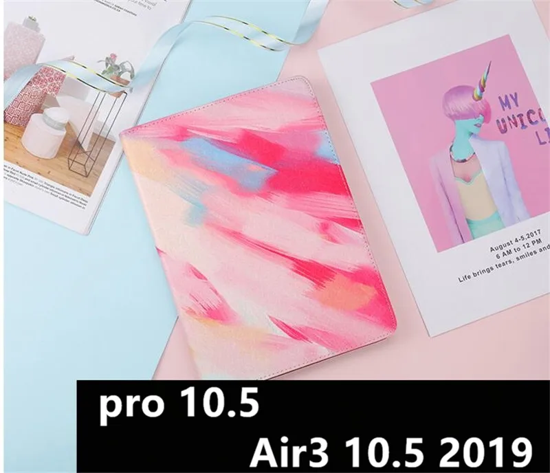 Для iPad Air 3 10,5 чехол TPU мягкая задняя оригинальная мраморная искусственная кожа Смарт планшет стенд чехол для 10,5-дюймовый iPad Pro Чехол - Цвет: pro10.5 Air3