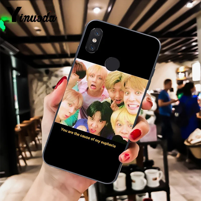 A6 Yinuoda KPOP Euphoria Jungkook Новинка чехол для телефона Fundas Крышка для Xiaomi mi 6 mi x2 mi x2S 5A 6A 7A Red mi 5 note5 Note7 8pro - Цвет: A6