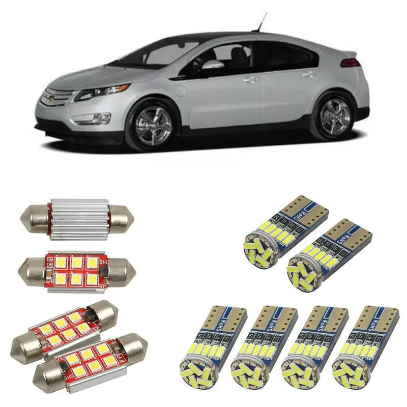 Интерьерные Светодиодные Автомобильные фонари для Chevrolet Volt хэтчбек 2011 чтение купольные лампы для автомобилей Ошибка бесплатно номерной знак свет 6 шт./лот