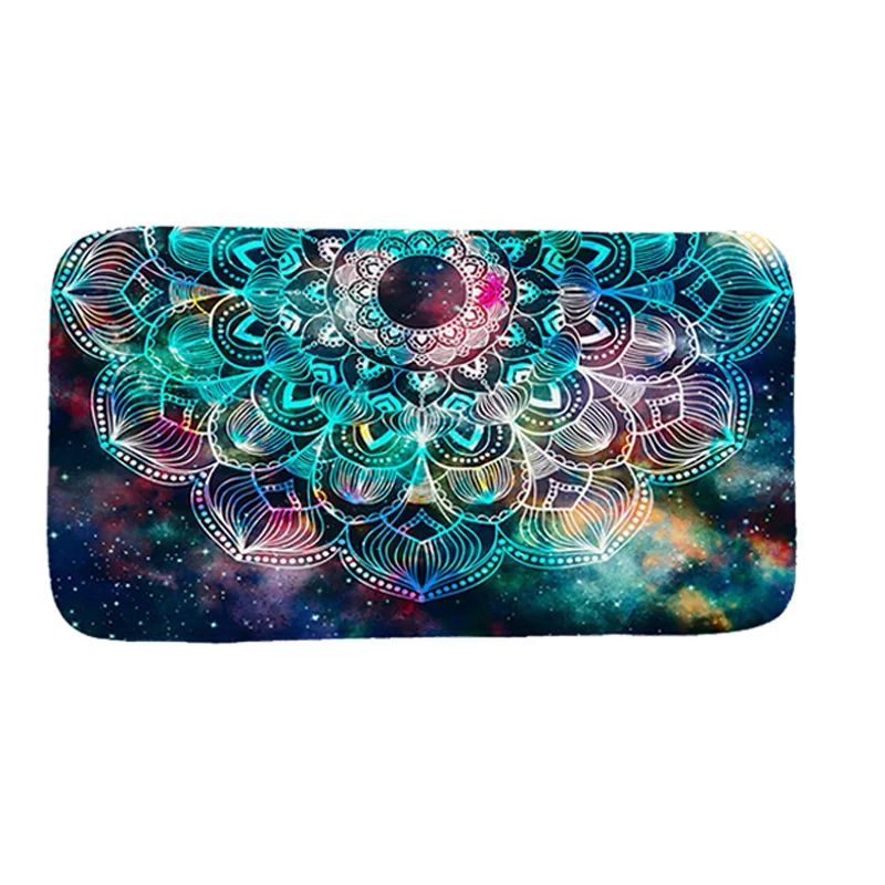 75x44cm Mat 3 шт набор ковриков для ванной комнаты, занавеска для душа, цветной цветочный принт, прочный водонепроницаемый коврик для туалета, нескользящий коврик для ванной комнаты, набор ковриков - Цвет: 75x44cm Mat