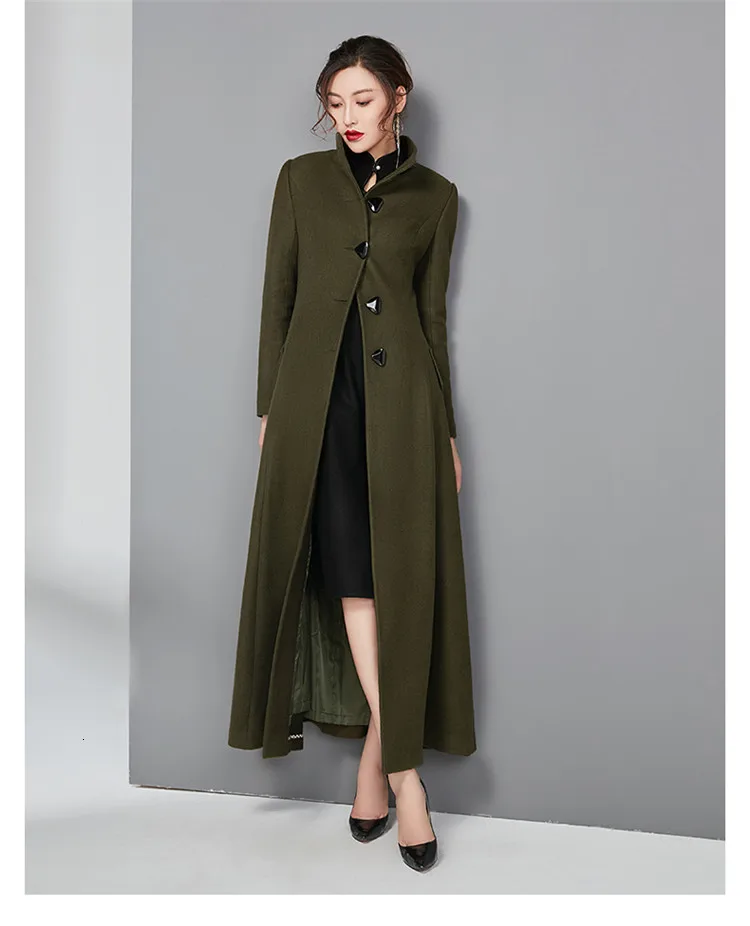 Casaco Feminino,, женское, плюс размер, осень, зима, Cassic, простое, шерстяное, макси, длинное пальто, женский халат, верхняя одежда, Manteau Femme