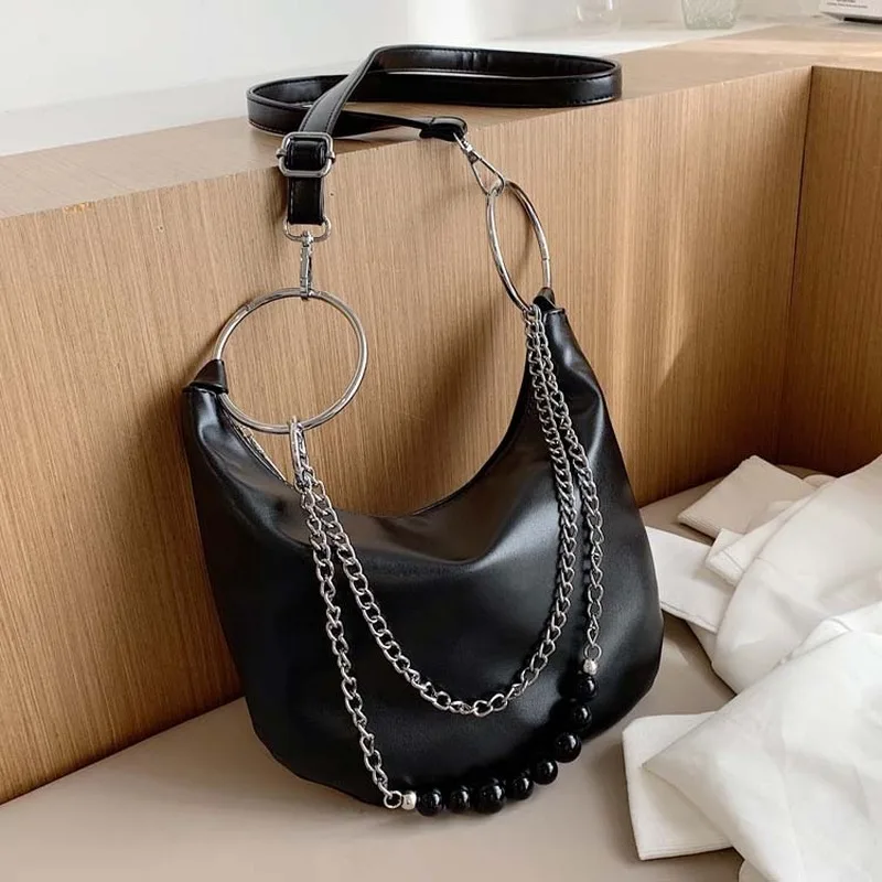 

High-quality retro underarm large-capacity chain handbag 2020 simple Joker handbag ladies shoulder slung dumpling bag women