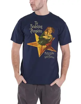 

Smashing Pumpkins T Shirt Mellon Collie Album Band Logo new Mens Blue