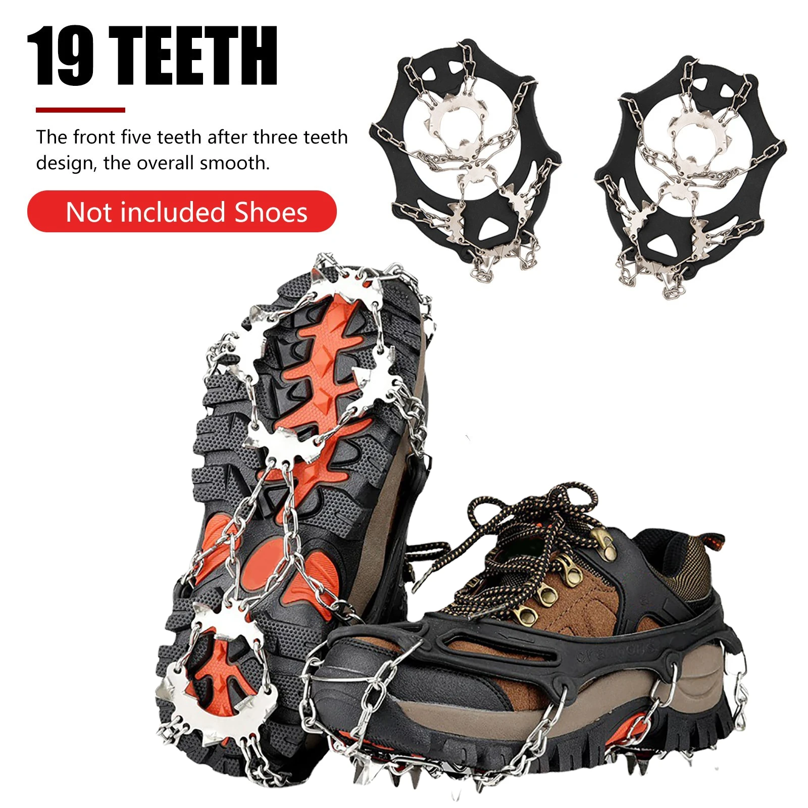 Snow Spikes For Shoes Hiking Spikes Shoe Spikes Stable 11-Tooth Stainless  Steel Anti-Slip Safe Snow Crampons Hiking Supplies For - AliExpress