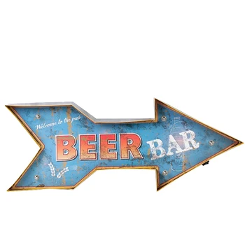 

Led Neon Bar Sign Cafe Bar Lighting Sign Art Painting Wall Hanging Light Metal Sign