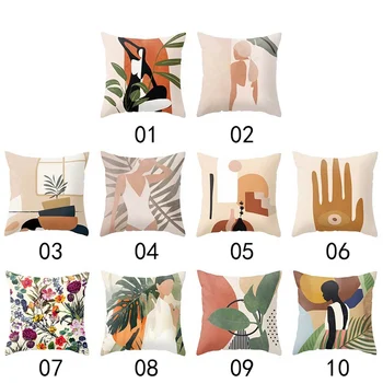 

Nordic Style Abstract Geometry Cushion Cover Polyester Decorative Pillows Home Decor Sofa Car Waist Pillowcase 45x45cm
