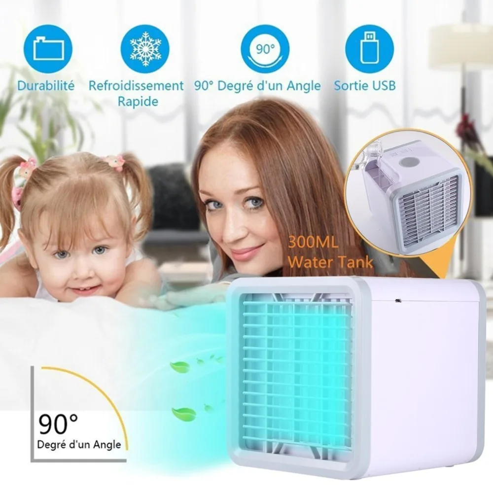 

300ML USB Desktop Fan Cooler Air Conditioning Cooler Fan Compact Size Powerful Household Office Use Handy Cooler Gift