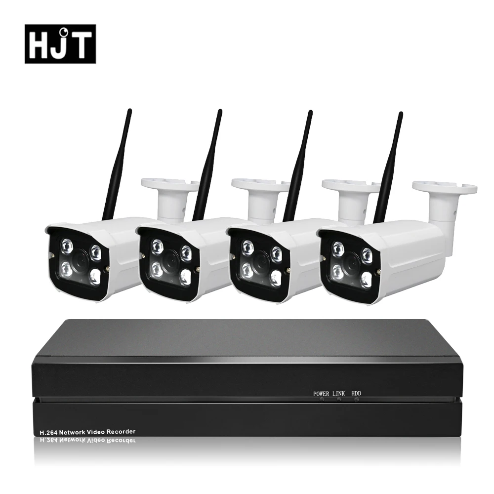 HJT 4CH комплект ip-камеры Системы 8CH сетевой видеорегистратор наружного наблюдения безопасности H.265 5.0MP WI-FI набор камеры видеонаблюдения на открытом воздухе Onrif 2,1 P6Spro