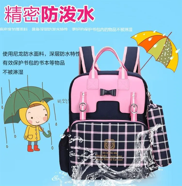 

School Bag Young STUDENT'S 1-3-5-6 Grade Men And Women Children Burden Relieving Shoulder CHILDREN'S School Bags Lightweight Wat