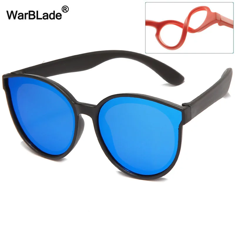 WarBlade Cat Eyes Polarized Kids Sunglasses Brand Designer Children Sun Glasses Silicone Flexible Boys Girls Baby Eyewear UV400 polarized sunglasses kids sunglasses