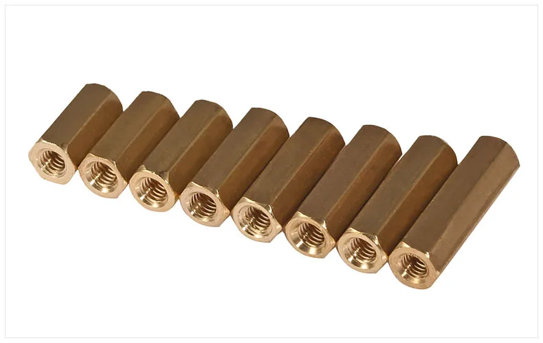 M3M4 двухсторонняя латунная Шпилька внутренняя резьба полый медный шестигранная