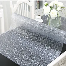 QQPQGG New Table Cover 1.00mm 1.5 Mm Soft Glass Transparent PVC Tablecloth Waterproof Party Wedding Home Kitchen Dining Placemat