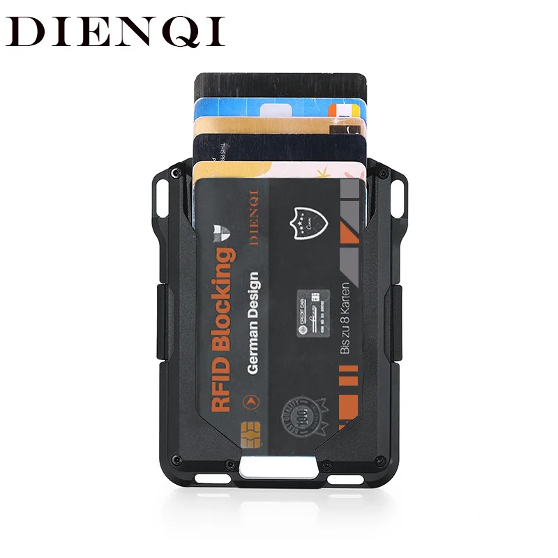 Minimalist Wallet Cardholder-Case Id-Badge-Holder Tactical-Lanyards Credential Rfid Metal