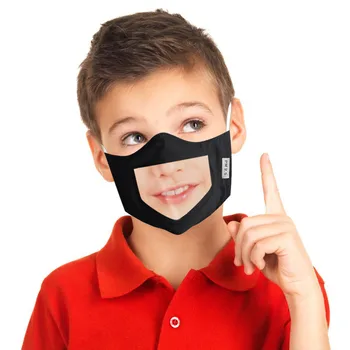 

Fast Delivery Scarf Visible and transparent Child and Adult Mask With Clear Window For The Deaf And Hard Of Hearing Cubrebocas