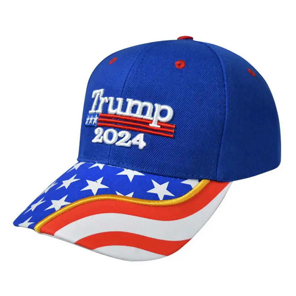 BaseballCapUSFlagEmbroideredTrump2024HatMeshColorful