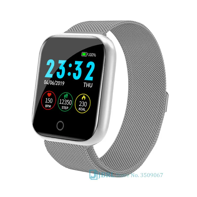 Умные часы из нержавеющей стали WMen omen Smartwatch для Android IOS, электронные умные часы, фитнес-трекер, умные часы с квадратным циферблатом - Цвет: I5 steel silver