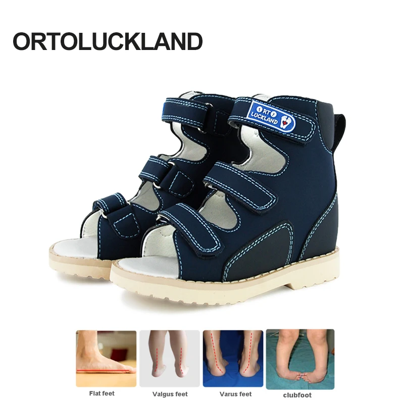 PROD 1005001579153734 Boys Summer Shoes Children Blue Orthotic Sandals
With Arch Support EVA Outsole Kid Girl Flatfoot Breathable Lightweight
Footwear