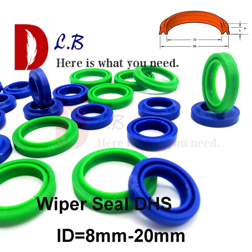 Dhs Wiper Seal Id = 8 Mm20 Mm Dust Ring Double Lip Seal Hydraulic