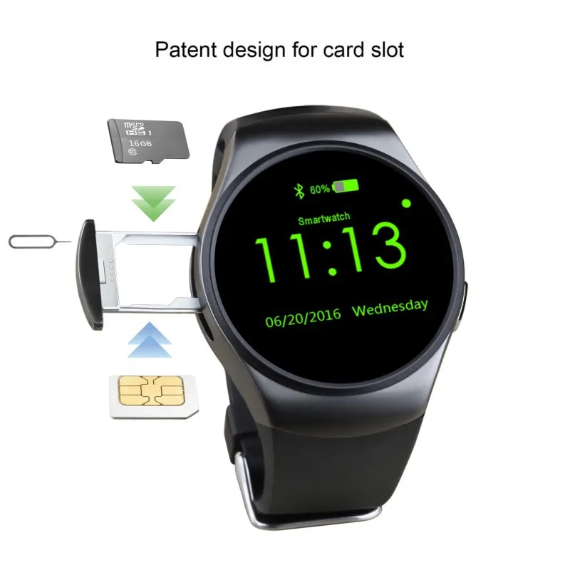 New Stylish Bluetooth Smart Watch Heart Rate Compatible IOS and Android Support SIM TF Card Full Screen Smartwatch