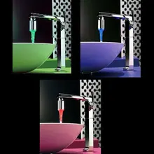 Светодиодный водопроводный кран световой меняющийся цветной кран насадка светодиодный кран 7 цветов смесители для душа Ванная комната TE Glow batthro Om