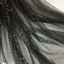 Tissus африканская ткань Au метр 5 м пятиугольные блестки зашифрованные мягкая сетка для свадебного платья Производительность ткани