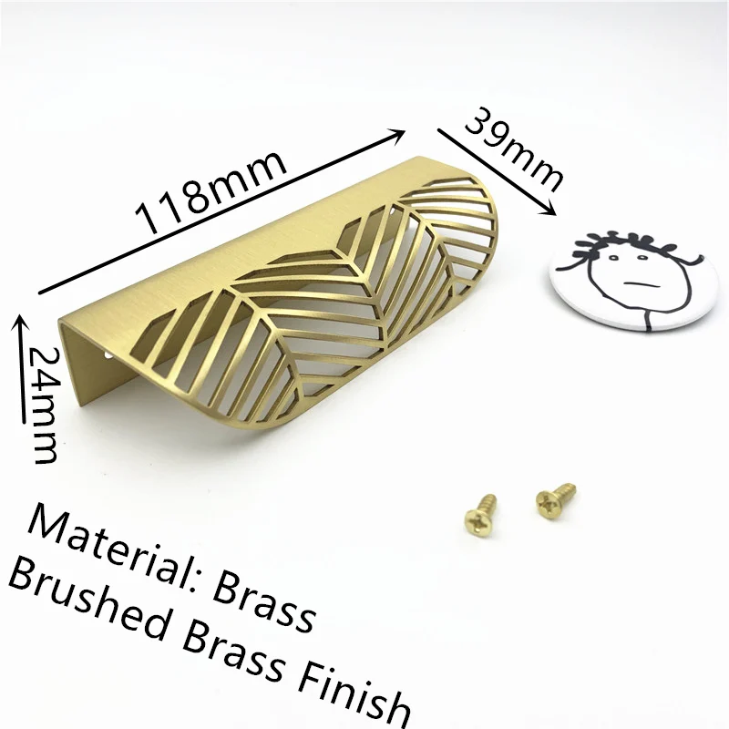 Brass Leaf big LCH в скандинавском стиле Instagram в форме листа твердая латунная ручка для шкафа Ручка для шкафа ручки для двери Простая жизнь золотой Латунный лист - Цвет: Brass Leaf big