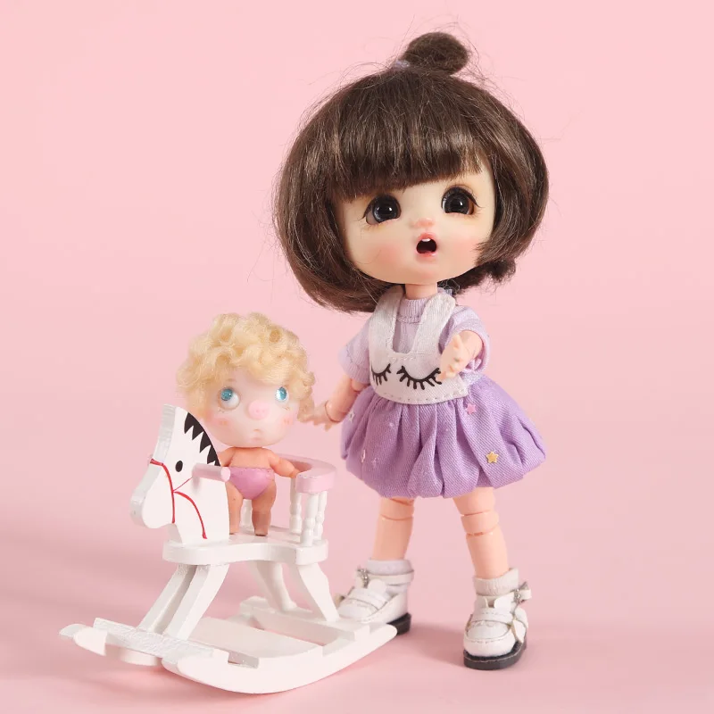 M004 детские игрушки ручной работы 1/12 ob11 куклы Suge BJD/Аксессуары для кукол SD GSC красочные ресницы пачка платье 1