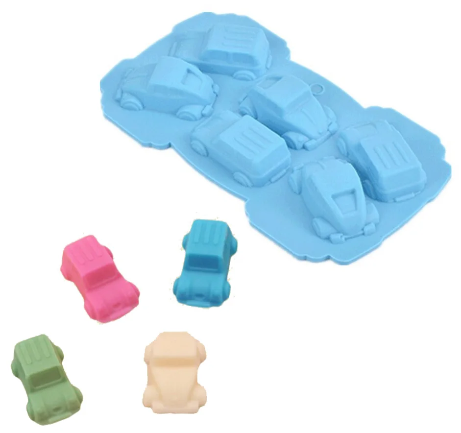 1 шт случайный цвет в форме автомобиля силиконовая форма помадка торт желе