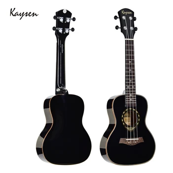 

Kaysen Black Ukulele 23 Inch Hawaii Guitar 4strings Ukulele Concert High Gloss Ebony for Kids Gift Ukelele JUK07