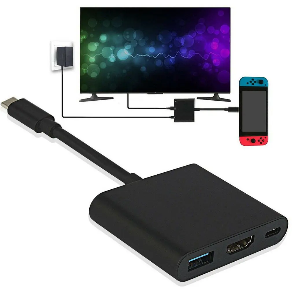 Изысканно разработанный прочный 1080P 4K HDMI адаптер для nintendo Switch USBC HDMI конвертер type-C концентратор адаптер