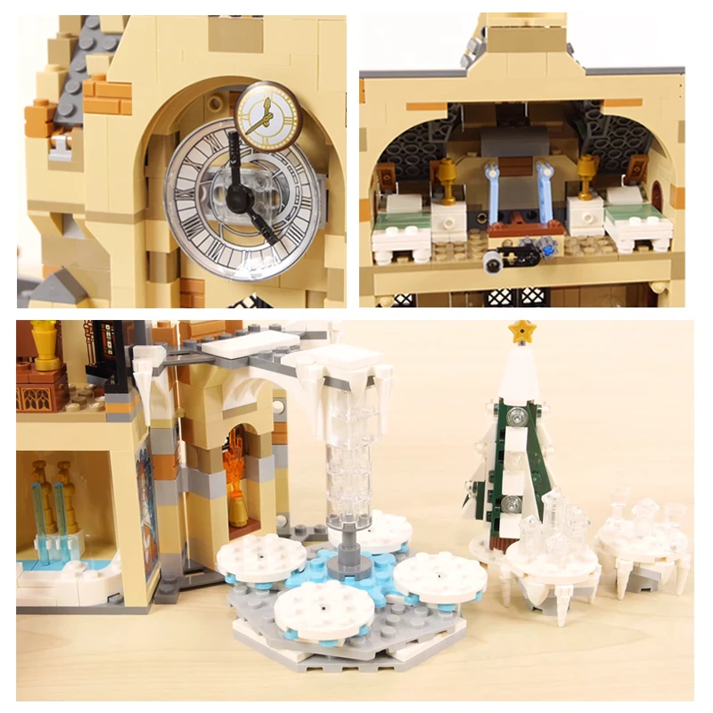 Новинка, Lepinblocks J10001, часы с башней, совместимы с 75948 Harri Magic Movie Building Bricks, развивающие игрушки, рождественские подарки