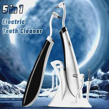 

5 in 1 Electric Ultrasonic Oral Irrigator Acoustic Dental Vibration Stains Calculus Remover Whitening Electric Tooth Cleaner