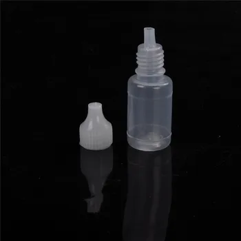 

10ml 50Pcs Eye Liquid Childproof Cap Thin Tip Dropper Bottles Plastic Empty Plastic Squeezable Dropper Bottles