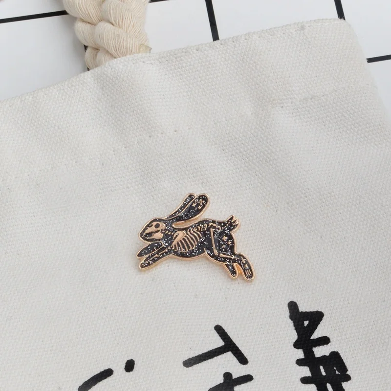 Эмалированная брошь в форме кролика для мужчин и женщин значки рюкзака шляпы