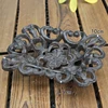 Vintage Rectangle Cast Iron Soap Holder With Hollow Flower Pattern Farm House Accents Handmade Home Garden Tabletop Decor Dish 6