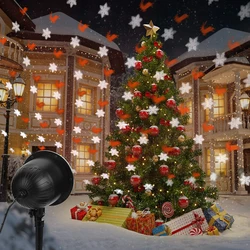 Projecteur Laser LED imperméable conforme à la norme IP65, flocon de neige en mouvement, éclairage d'extérieur, lampe de scène pour fête de noël et de vacances 
