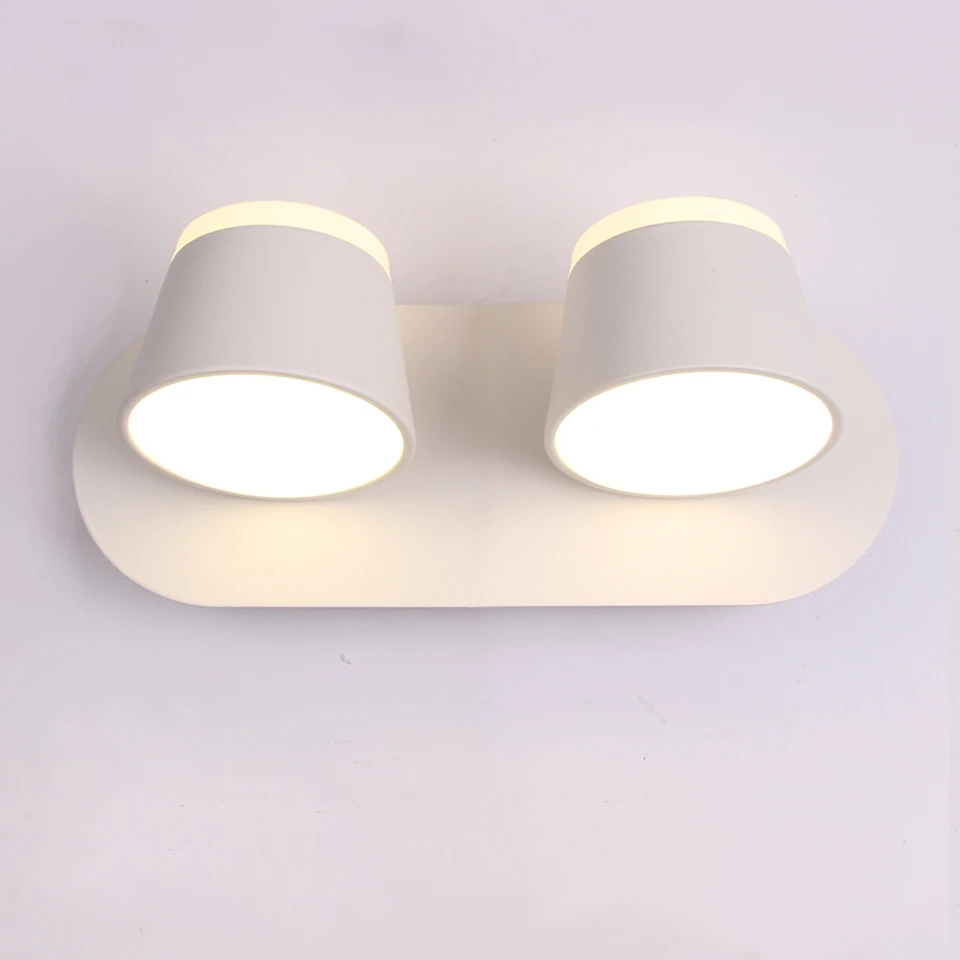 Lâmpada de Parede para o Quarto Cabeceira do Banheiro Fixado na Parede Arandela Branco Luminária Moderna Iluminação Hotel 8 w 16 360 Rotação Led