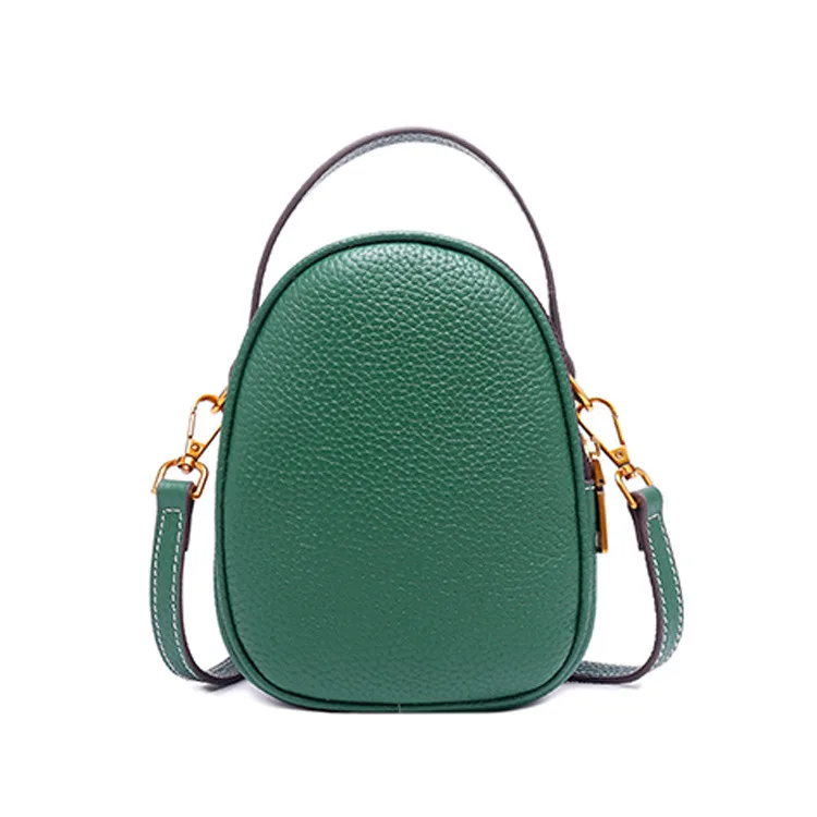 

New Style 2019 Korean-style Trend Simple Fashion First Layer Genuine Leather Small Bee Hand Multi-Compartment Cross-body Single-