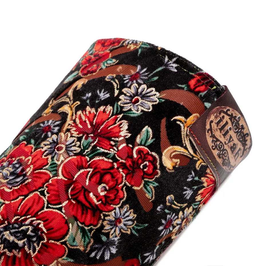 Autumn Winter Distressed Retro Women Riding Boots Three-Dimensional Flower Warmth Women High Heels Knee-High Zipper Boots Shoes (12)