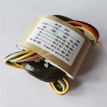 

15V 0.5A 15V 0.5A 9V 0.8A 9V 0.8A R Core transformer 115-230V input 30VA for amplifier Power supply