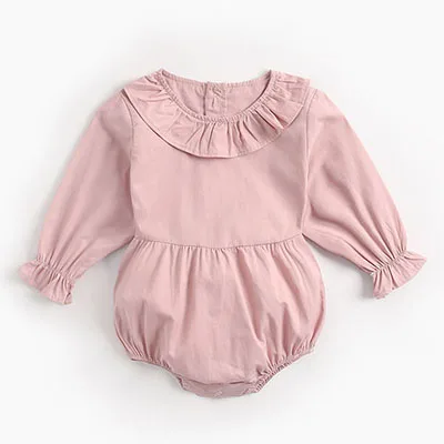 BRW9104 pink Новинка, детские комбинезоны, боди для малышей, комбинезон в клетку с длинными рукавами, осенне-зимняя одежда для маленьких девочек, комбинезон - Цвет: BRW9104 pink