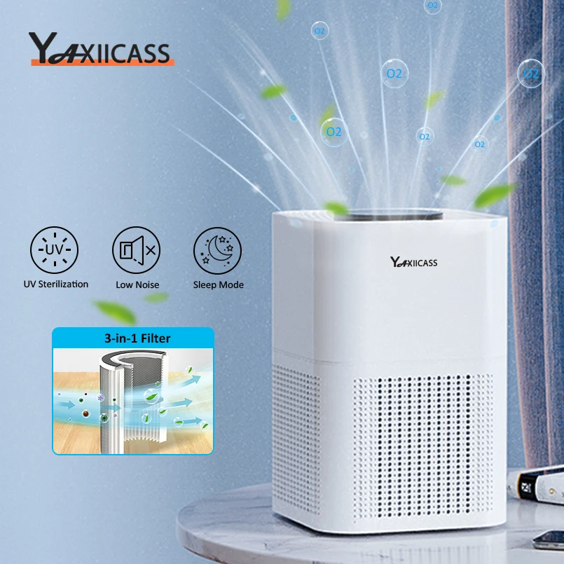 YAXIICASS A4 Air Purifier Intelligent Touch Screen Display Cleaner 360° HEPA Filter UV Sterilization Purifiers For Home | Бытовая